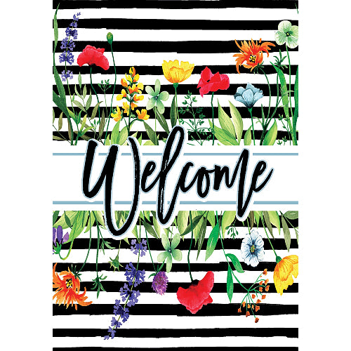 5605FL_Wildflower-Stripes-standard-size-floral-welcome-flag