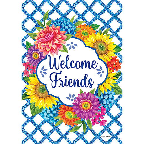 5606FL_Floral-Vines-standard-size-welcome-friends-floral-flag