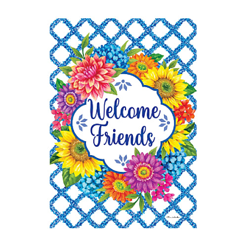 5606FM_Floral-Vines-garden-size-welcome-friends-floral-flag