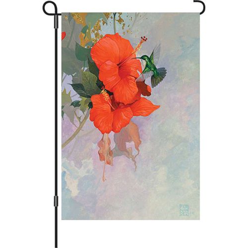56161_Red-Hibiscus-Hummingbird-garden-size-summer-flag-12-x-18