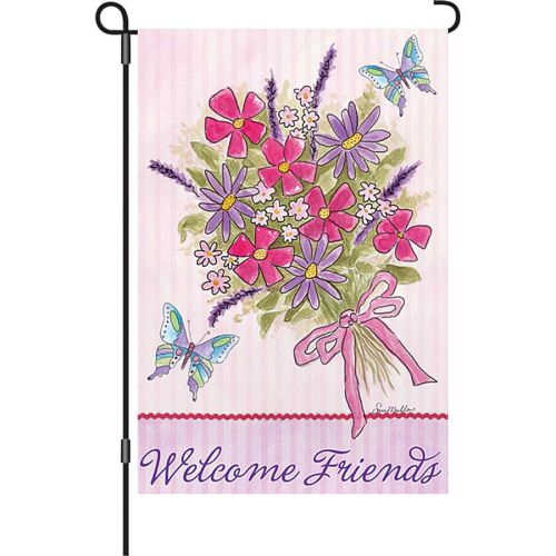 56172_Bouquet-for-Friends-garden-size-flower-butterfly-flag-12-x-18