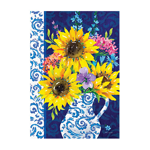 5629FM_Sunflower-Chinoiserie-garden-size-still-life-flag