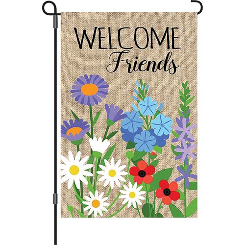 56366_Welcome-Friends-Flowers-garden-size-spring-flag-12-x-18