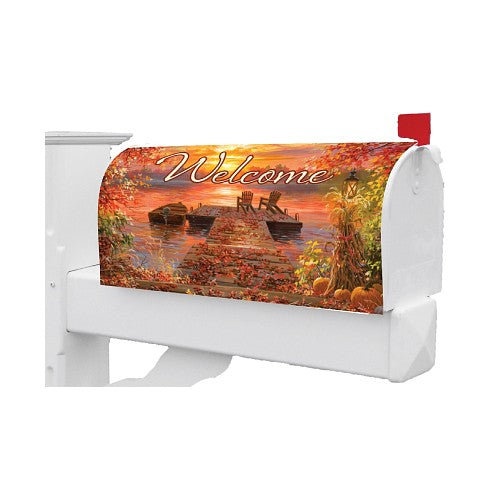 Mailbo cover with a colorful autumn-themed cover featuring a dock and 'Welcome' text.
