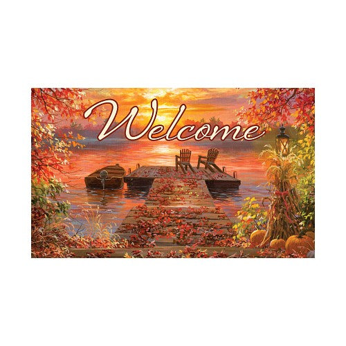 SUNSET LAKE Indoor/Outdoor Autumn Welcome Doormat - Wind Sensations