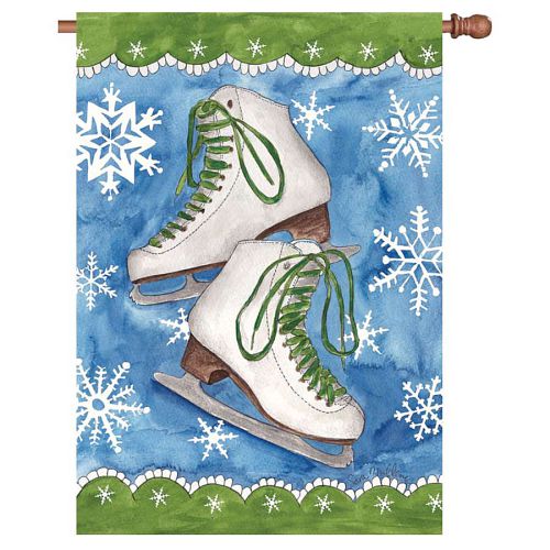 57097_Ice-Skates-And-Snow-standard-size-winter-flag-28-x-40
