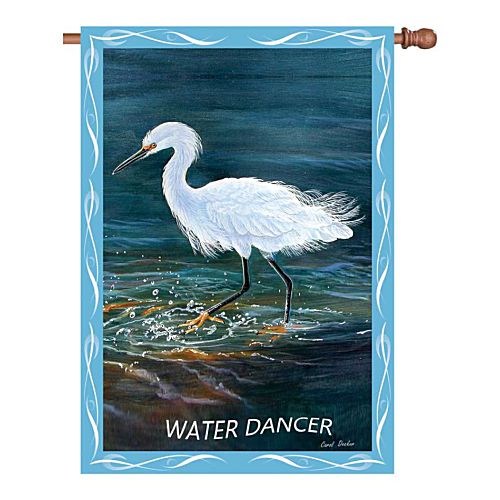 57149_Water-Dancer-standard-size-premiersoft-Snowy-Egret-flag-28-x-40