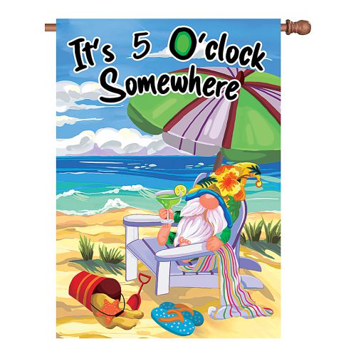 57358_Beach-Gnome-Its-5-oclock-somewhere-standard-size-flag-flip-flops-sand-28-x-40