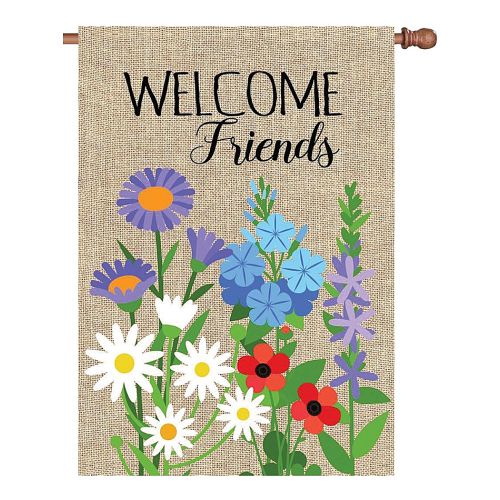 57366_Welcome-Friends-Flowers-standard-size-spring-flag-28-x-40