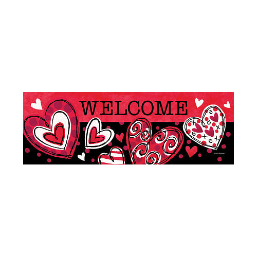 BLACK AND RED HEARTS Signature Sign™ Valentine's Day Yard Sign Custom Decor