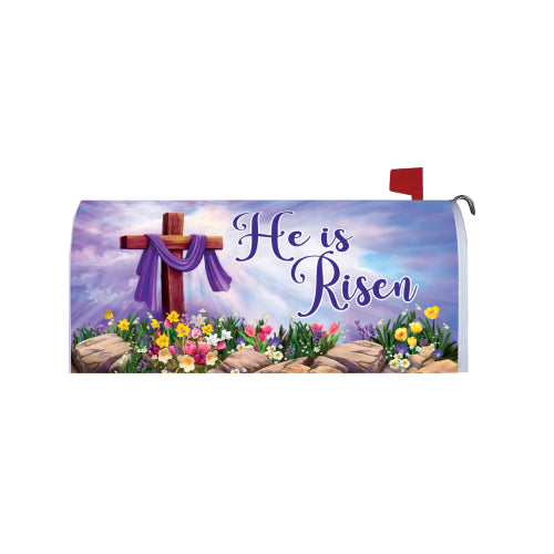 CROSS AND FLOWERS Magnetic, Spiritual Easter Mailbox Cover