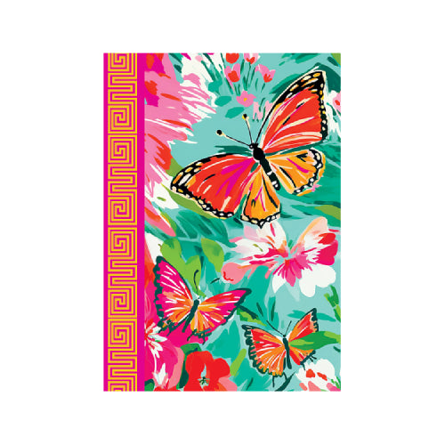 Garden size flag with colorful butterfly design
