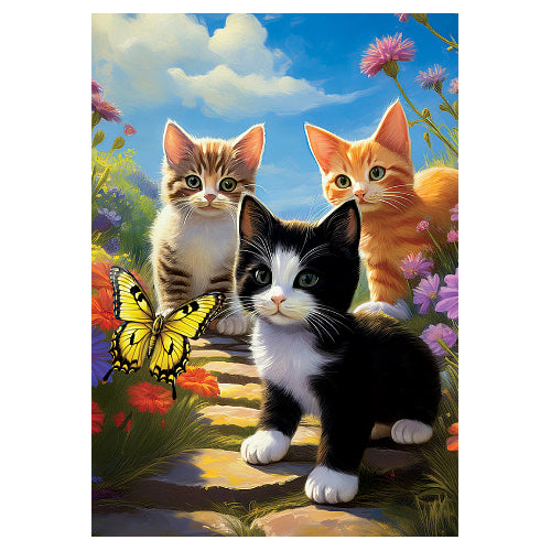 KITTENS AND BUTTERFLIES Standard Size Flag - 28" x 40" from Custom Decor