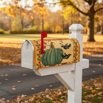 FOLK ART PUMPKIN Fall Mailbox Cover Custom Decor