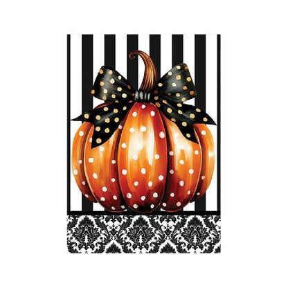 ELEGANT PUMPKIN Garden Size Fall Flag Custom Decor