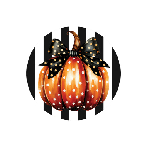 Elegant Pumpkin 8 inch translucent PVC window suncatcher