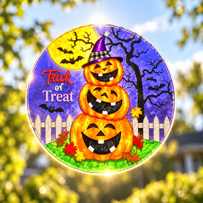 Halloween Stack 8 inch translucent PVC window suncatcher