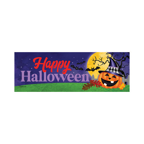 Halloween Stack Signature Sign PVC yard sign with stacked jack-o'-lanterns design