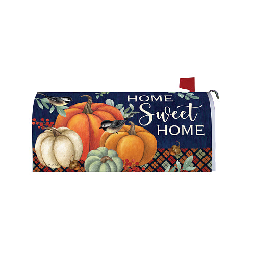 Pumpkin Home magnetic mailbox cover with Home Sweet Home pumpkin design