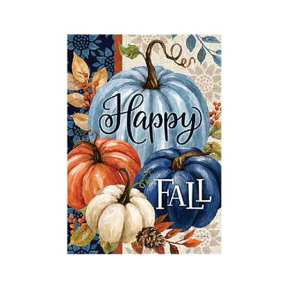 PUMPKIN BLUES Garden Size Hello Fall Flag Custom Decor