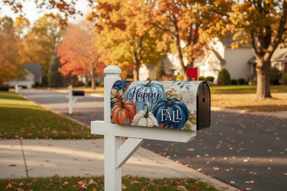 PUMPKIN BLUES Happy Fall Mailbox Cover Custom Decor
