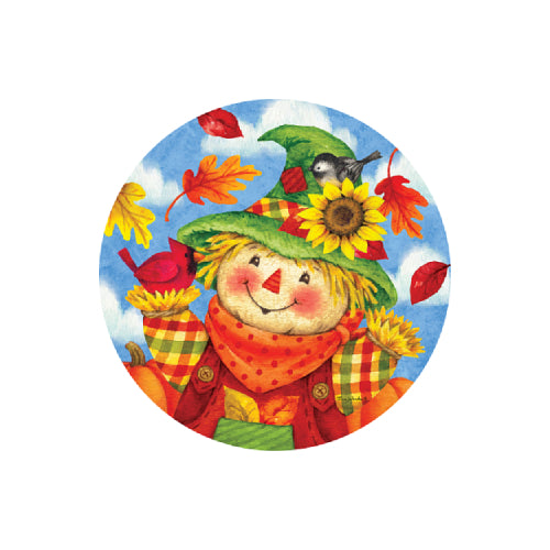 Hello Scarecrow 8 inch translucent PVC window suncatcher