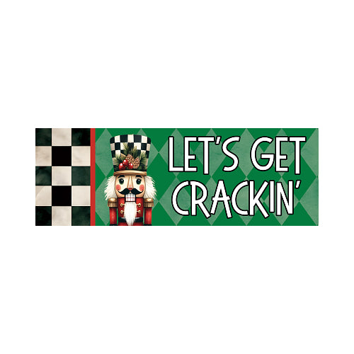 Checkered Nutcracker Signature Sign Christmas yard sign, 15x5