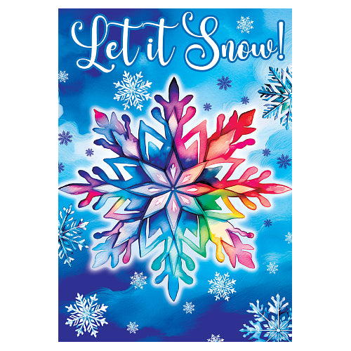 Let It Snow winter house flag, standard size 28x40