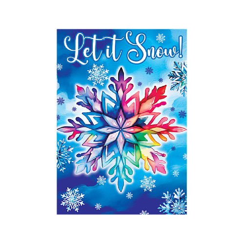 Let It Snow winter garden flag, 12x18