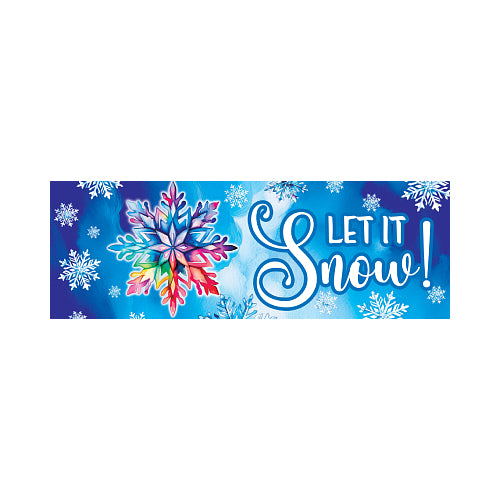 Let It Snow Signature Sign winter yard sign, 15x5