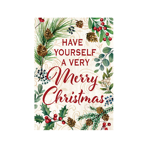 Very Merry Christmas garden flag, 12x18