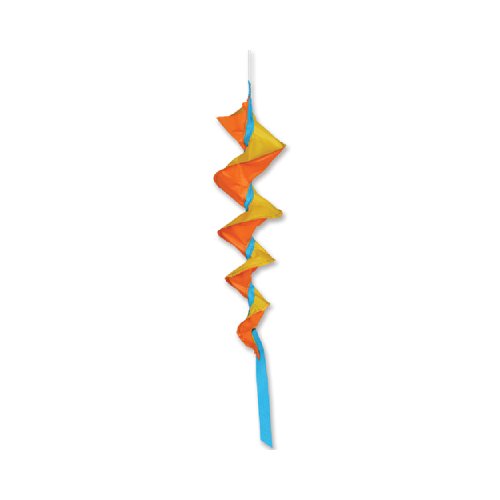 Yellow Fusilli Windsock - yellow orange spiral twister for garden decor