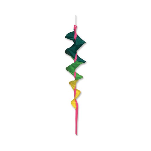 Green Fusilli Windsock - green yellow spiral twister for garden decor