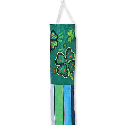 78854_Lucky-Shamrocks-40inch-embroidered-irish-windsock-detail