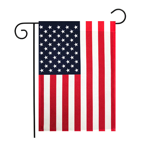 American flag with a decorative stand