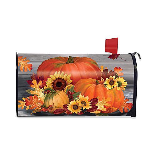 PUMPKIN TRIO Oversized Magnetic, Fall Mailbox Cover