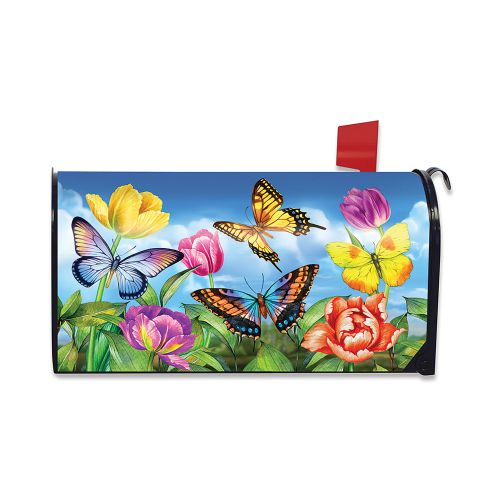 L02224_Butterflies-and-Tulips-Oversized-Mailbox-Cover