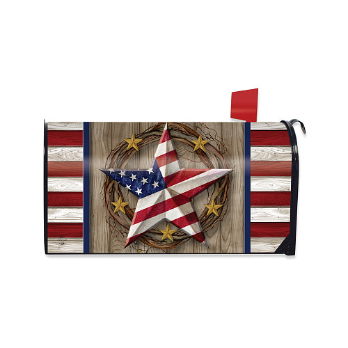AMERICAN BARN STAR Oversized Magnetic Patriotic Mailbox Cover Briarwood Lane
