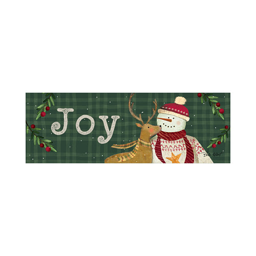 Snowman Deer 15 x 5 Signature Sign yard sign with snowman and deer
