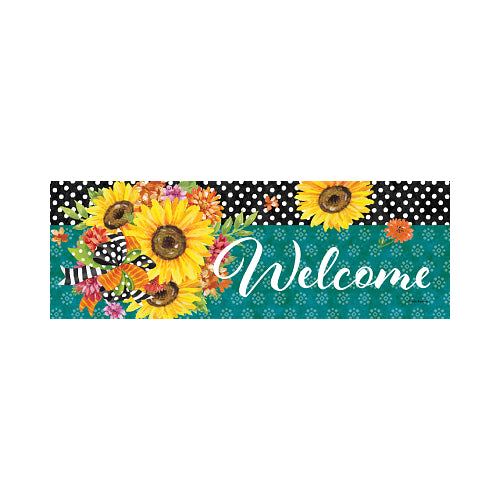 Sunflowers and Ribbons Signature Sign yard sign with fall sunflower design
