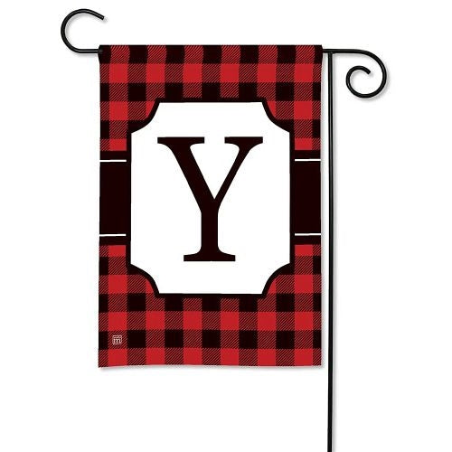 y-buffalo-check-monogram-y-garden-flag-12-5-x-18