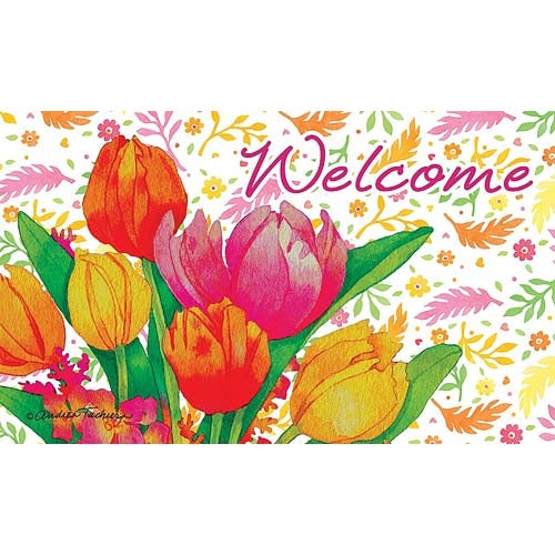 tulips-decorative-floormat