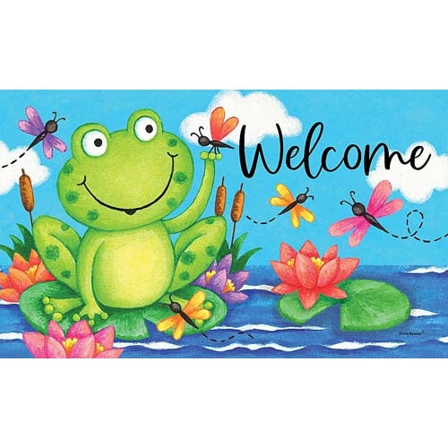 frog-and-dragonfly-decorative-floormat