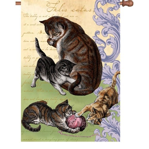 feline-family-decorative-flag